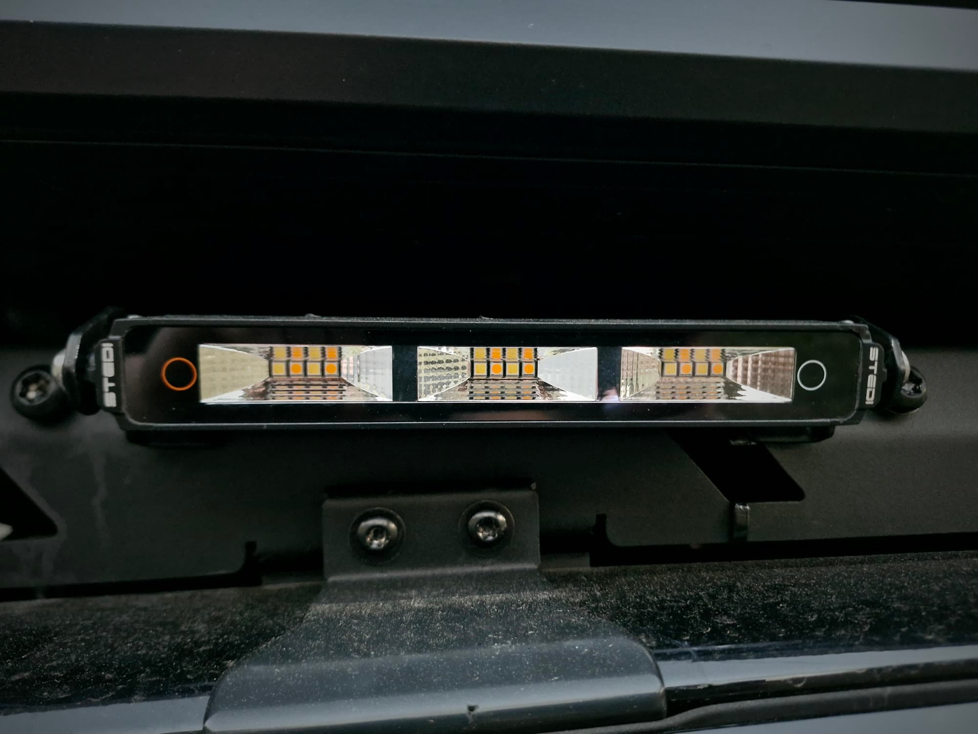 LED light bar mounted and wired